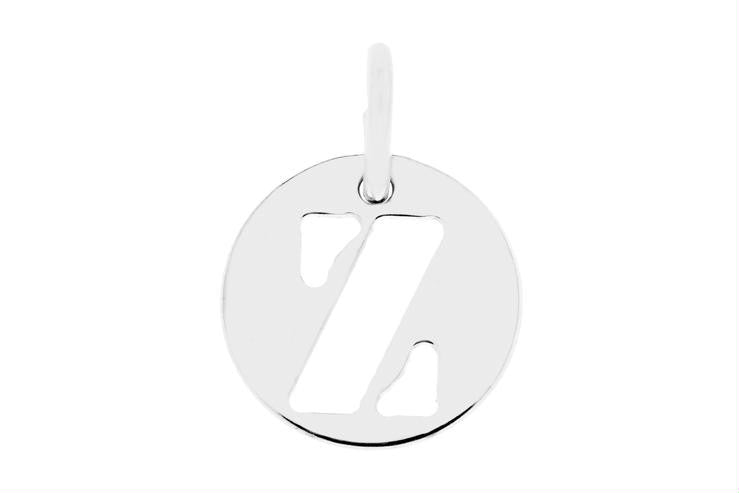 Medalha Inicial Letra em Prata