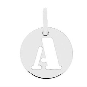 Medalha Inicial Letra em Prata