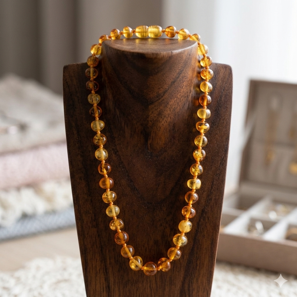 Amber Necklace for Kids